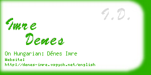 imre denes business card